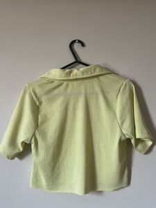 lime green cropped top for women