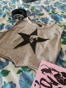 Skull Star Cropped Tank