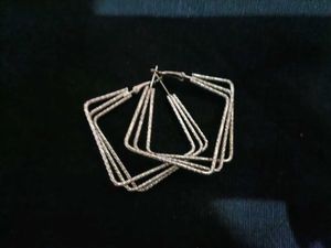 Silver Multi-layered Hoop Earrings