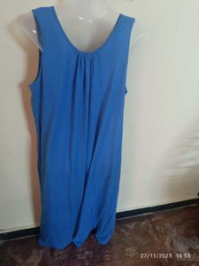 xxl Blue Sleeveless  nighty inner