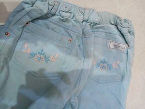 nautinati Cute Light Blue Girls' Pants