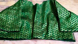 Dark Green Colour Blouse Design