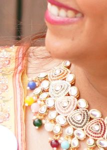 Multicolor Stone Necklace Set(Complementary Ring)