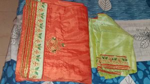 Beautiful Work Heavy Saree With Blouse