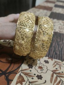 Artificial Gold-toned Bangles (Set of 2)
