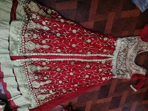 Very Beautiful Red Net Gown Heavy Embroidery