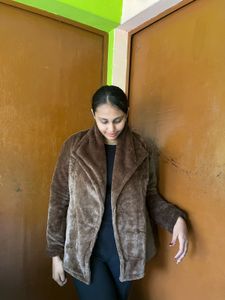 Fuzzy Brown Cardigan
