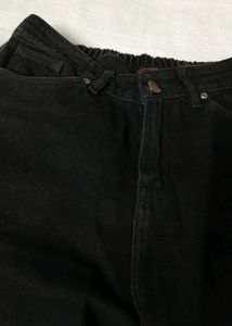 Black wide leg jeans