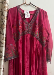 Elegant Floral Print Kurta XL Size