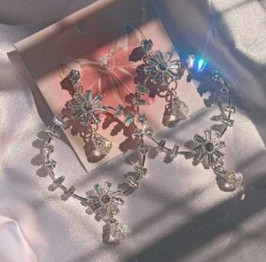 AD Sparkling Crystal Earrings