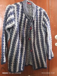 Vintage Patterned Cardigan Free Winter Cap