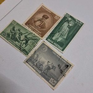 1950s Vintage 4 stamps