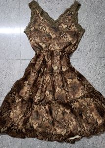 Brown Earthy/forestcore Dress