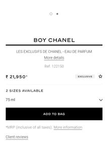 Boy Chanel Perfume ( Rare Find ) Unisex ⭐️⭐️⭐️