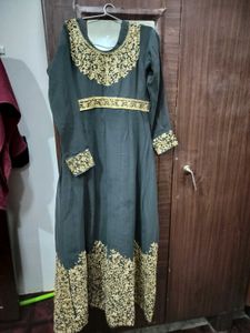 Elegant Embroidered Anarkali Dress With Pant, Dupp