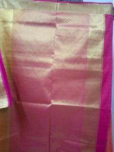 Pink &amp; Gold Silk Saree