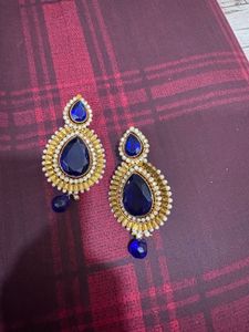Elegant Blue Stone Earrings