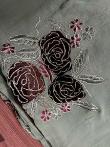 Floral Embroidered Saree