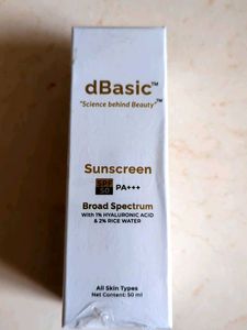 dBasic Sunscreen SPF 50
