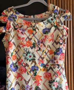 Multi - Color, Floral Print Dress