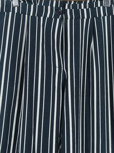 Zudio Navy Blue and White Stripes Palazzo (Women)