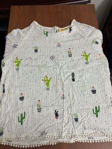 Cactus Print Top