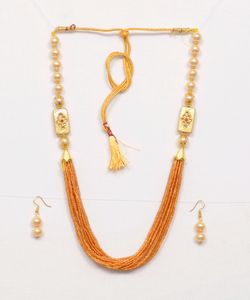 Golden Necklace With Earrings. Jewellery, Necklace, Earrings, Choker, Peacockjewellery, Jaipurjewelry, Kundanjewelry, Bridaljewellery, Western, Women, Beauty, Chain, Jewelry, Polki,