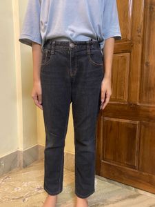 Black Straight-Leg Jeans