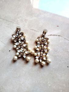 New Elegant Pearl &amp; Crystal Drop Earrings