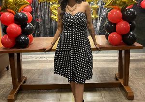 Polka Dot Fit & Flare Dress