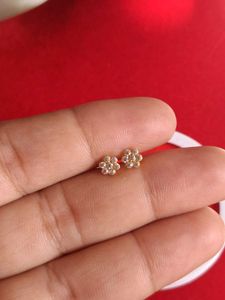 Cute Flower Stud Earrings Gold