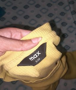 Yellow Fitted Top From Brand MAX