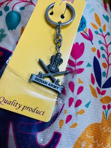 Indian Army Metal Keychain