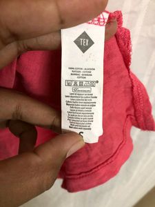 Tex Pink Cotton T Shirt