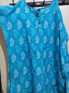 Teal Paisley Print Tunic Top