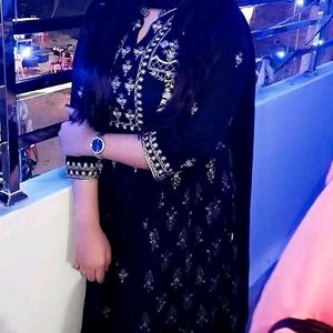 Avaasa Mirror And Zari Work Black Gown