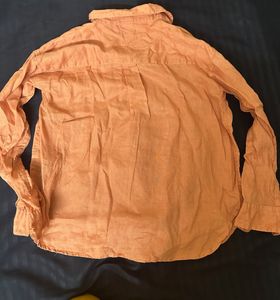 Coral Linen Top