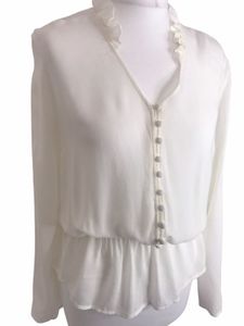 Marks &amp; Spnecer Chiffon Cream Blouse Top