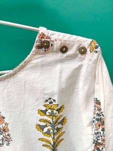 Floral Print Ruffle Sleeve Top