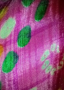 New Barbie Pink Saree With Tassels