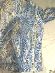 Vintage Blue Patterned Shirt