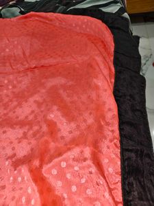 Beautiful Designer Saree Two Colour Net Design