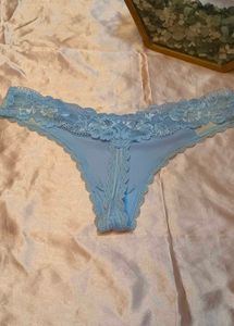 Baby Blue Lace Thong