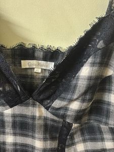 Plaid Lace Cami Top