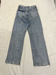 Straight Leg Ripped Jeans