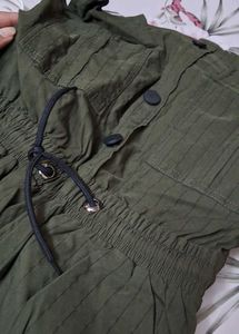 Olive Dress and White Top Bundle