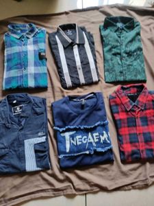 Assorted Men&#39;s Shirts M .xl 6 combo