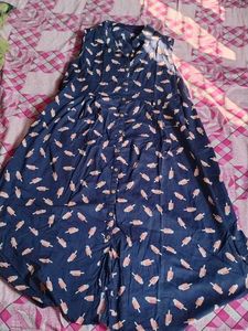 Cute Navy Print Dress