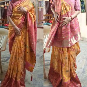 Heavy Pashmina Silk Saree