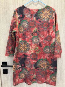 Red Floral Print Dress